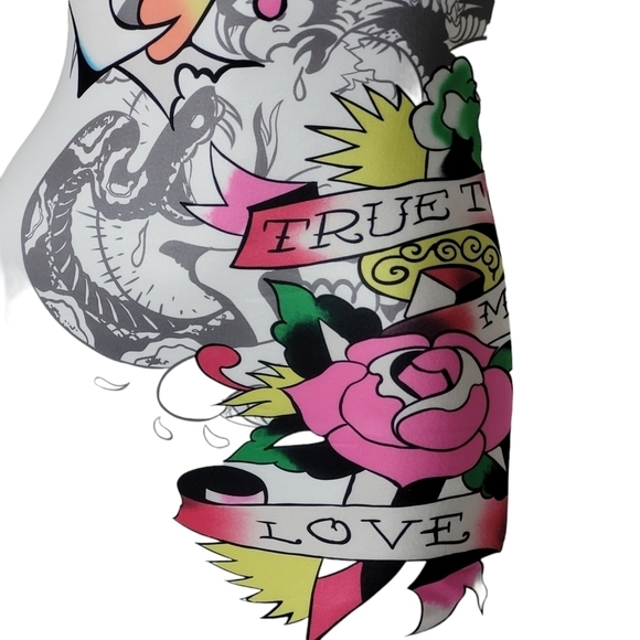 Boutique Graffiti Print Long Sleeve T-Shirt Mini Dress White Bodycon - Picture 8 of 12